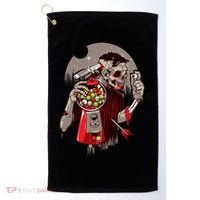 Zombie Gumballs Eyes Brains Halloween Golf Towel thumb 0