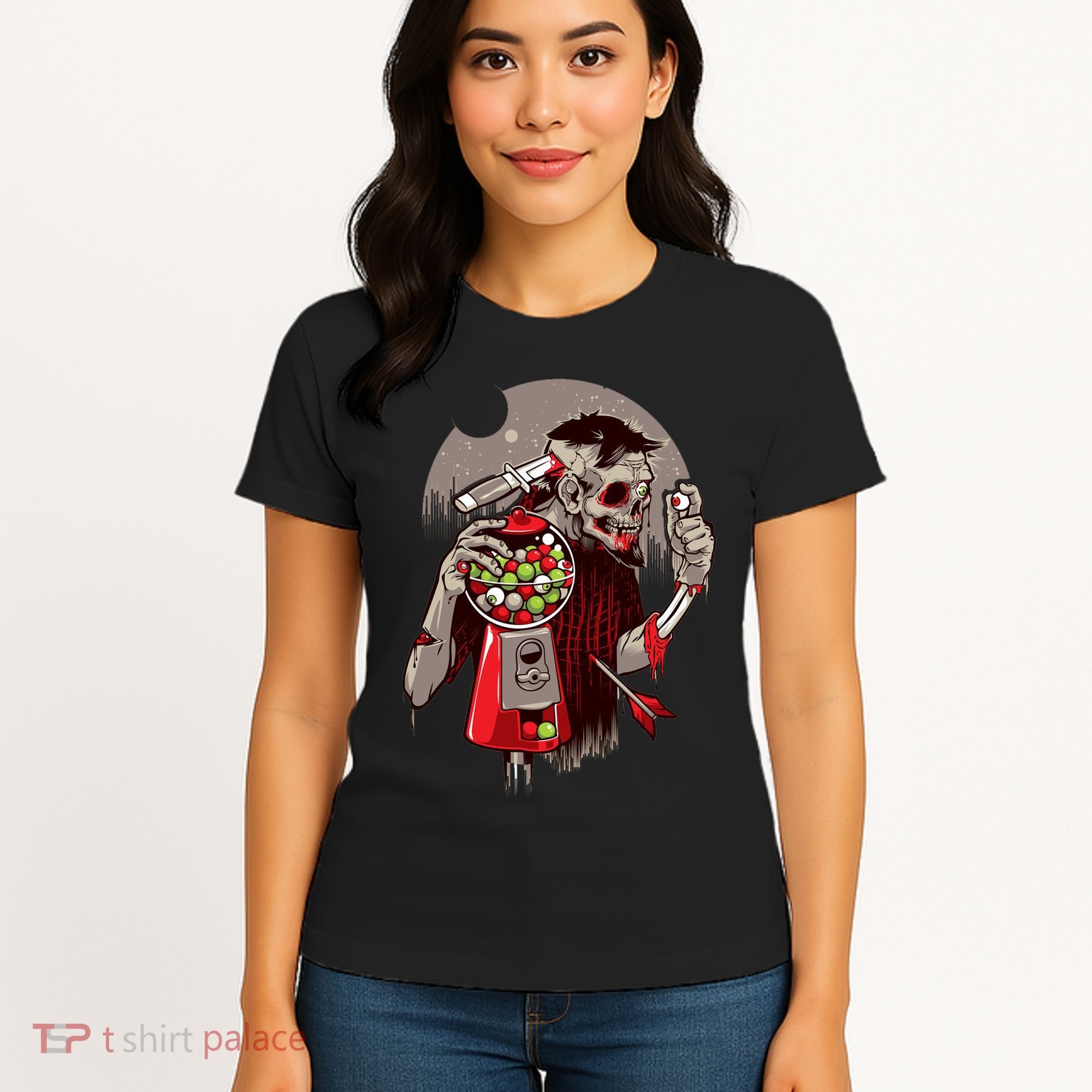 Zombie Gumballs Eyes Brains Halloween Women's T-Shirt