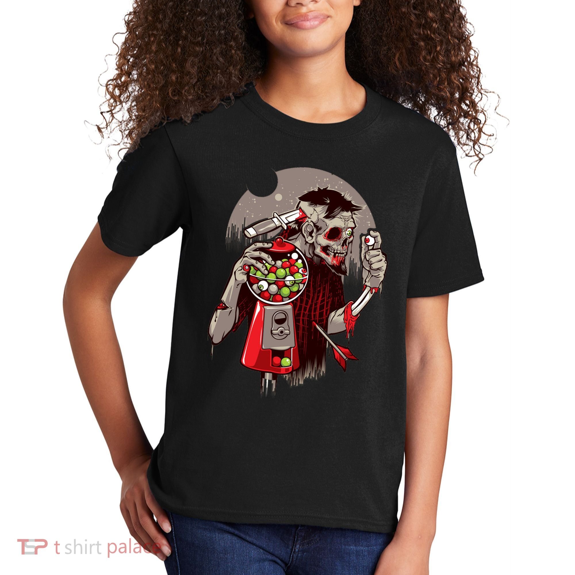 Zombie Gumballs Eyes Brains Halloween Kids T-Shirt