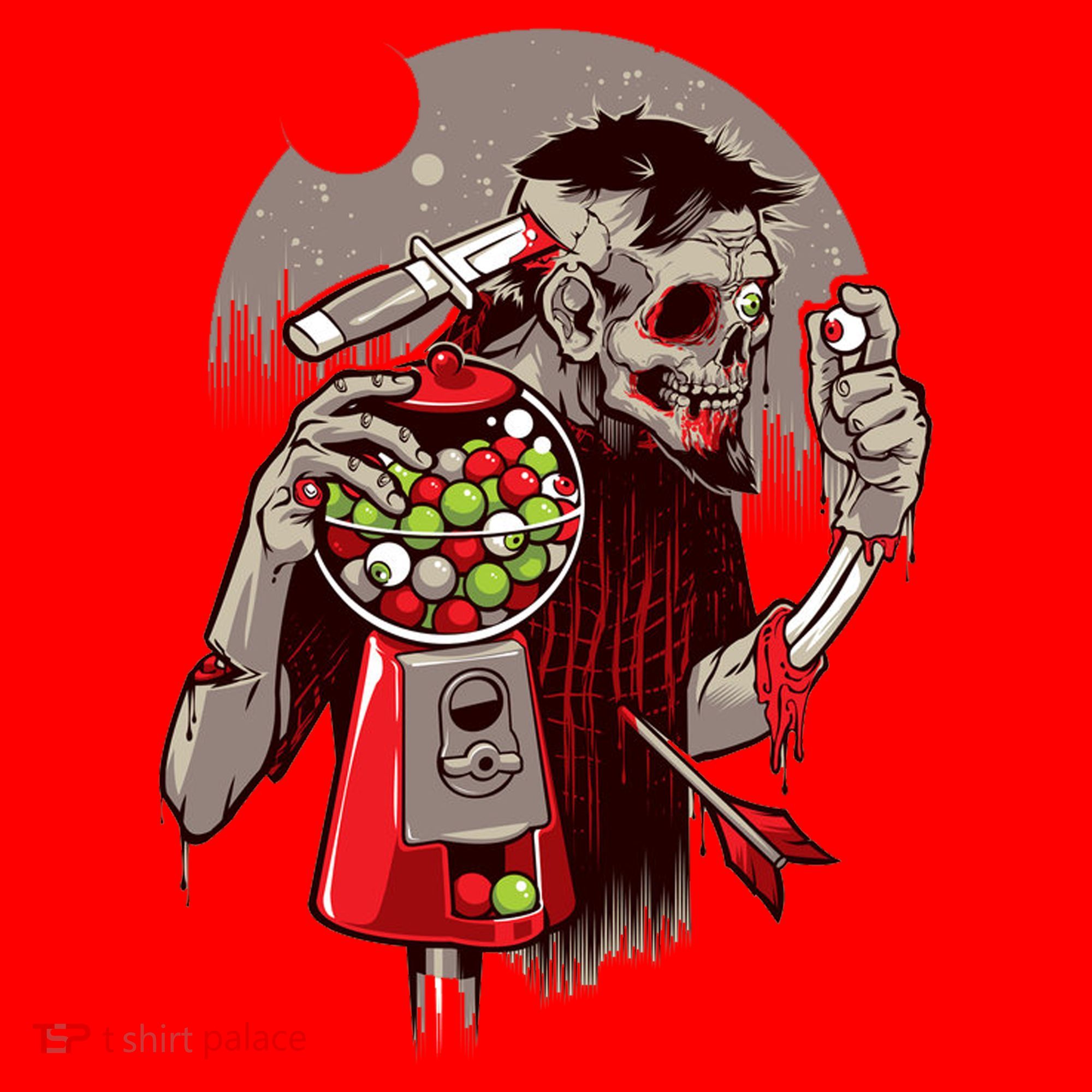 Zombie Gumballs Eyes Brains Halloween Santa Hat
