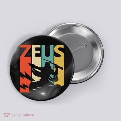 Zeus God Of Thunder Greek Mythology Gift Button