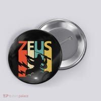 Zeus God Of Thunder Greek Mythology Gift Button thumb 0
