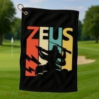 Zeus God Of Thunder Greek Mythology Gift Golf Towel thumb 1