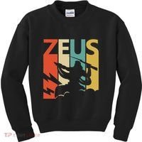 Zeus God Of Thunder Greek Mythology Gift Kids Sweatshirt thumb 0