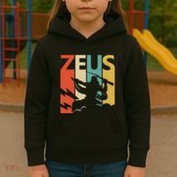 Zeus God Of Thunder Greek Mythology Gift Kids Hoodie thumb 3