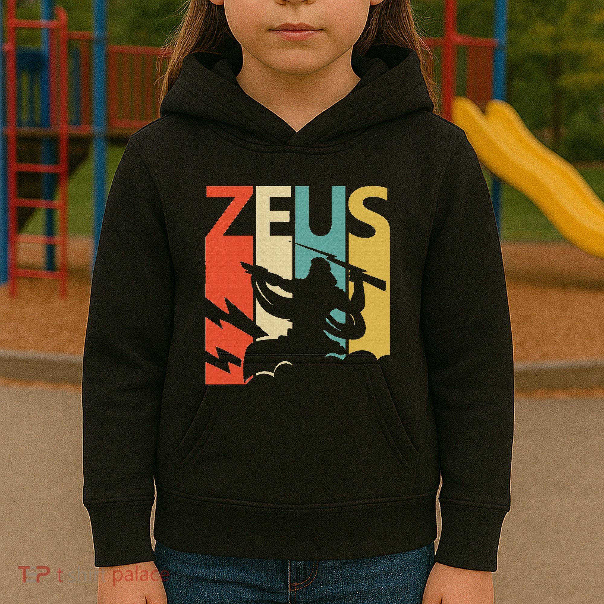 Zeus God Of Thunder Greek Mythology Gift Kids Hoodie