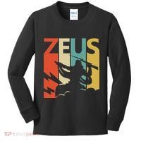 Zeus God Of Thunder Greek Mythology Gift Kids Long Sleeve Shirt thumb 0