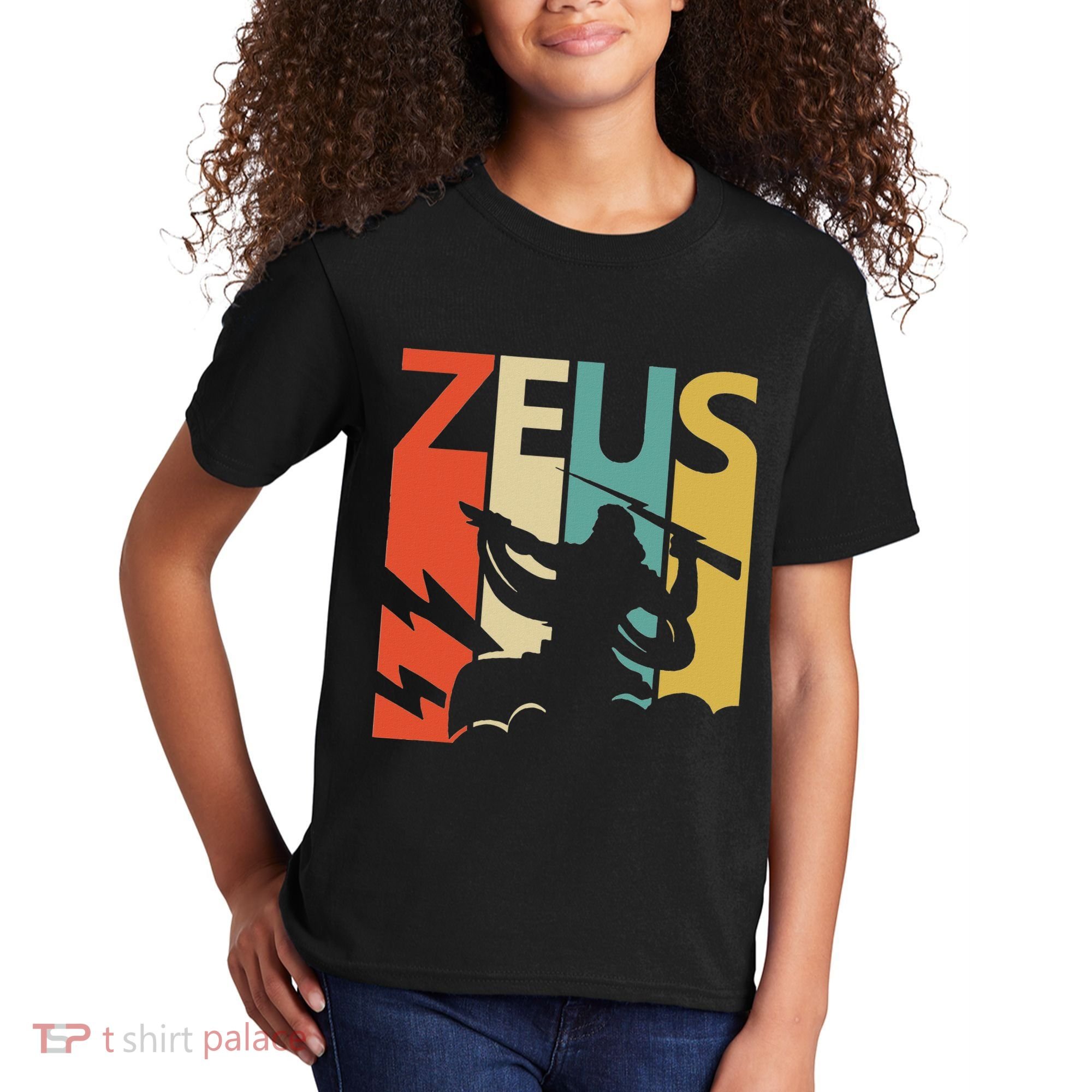 Zeus God Of Thunder Greek Mythology Gift Kids T-Shirt