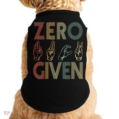 Zero Given Vintage 0 Fucks Given Sign Language Doggie Tank