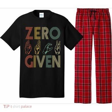 Zero Given Vintage 0 Fucks Given Sign Language Pajama Set
