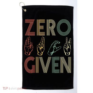 Zero Given Vintage 0 Fucks Given Sign Language Golf Towel