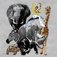 Zookeeper Jungle Animals Theme Safari Zoo Birthday Themed Ladies PosiCharge Tri-Blend Wicking Tank thumb 2