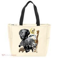 Zookeeper Jungle Animals Theme Safari Zoo Birthday Themed Tote Bag thumb 0
