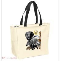 Zookeeper Jungle Animals Theme Safari Zoo Birthday Themed Tote Bag thumb 2