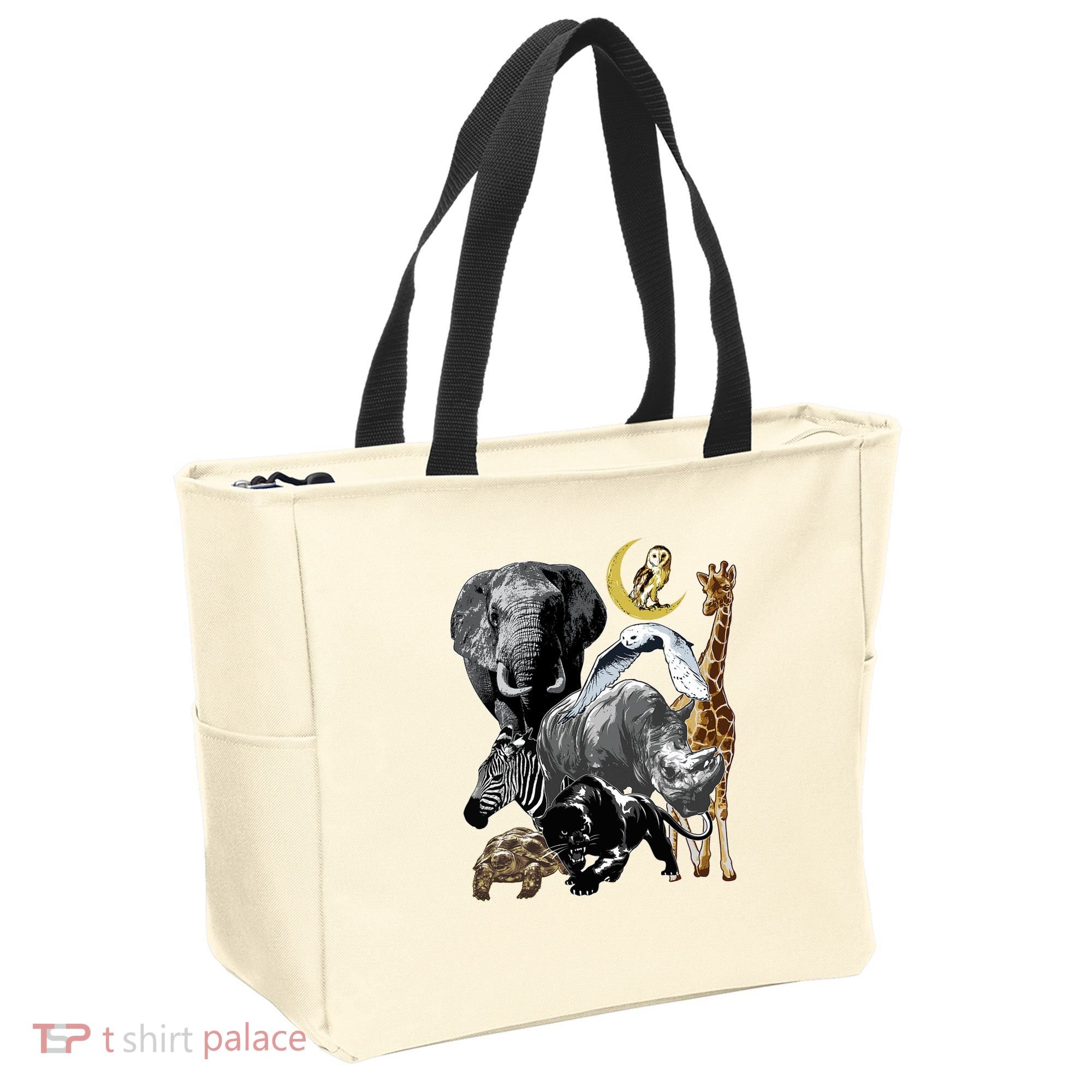Zookeeper Jungle Animals Theme Safari Zoo Birthday Themed Tote Bag