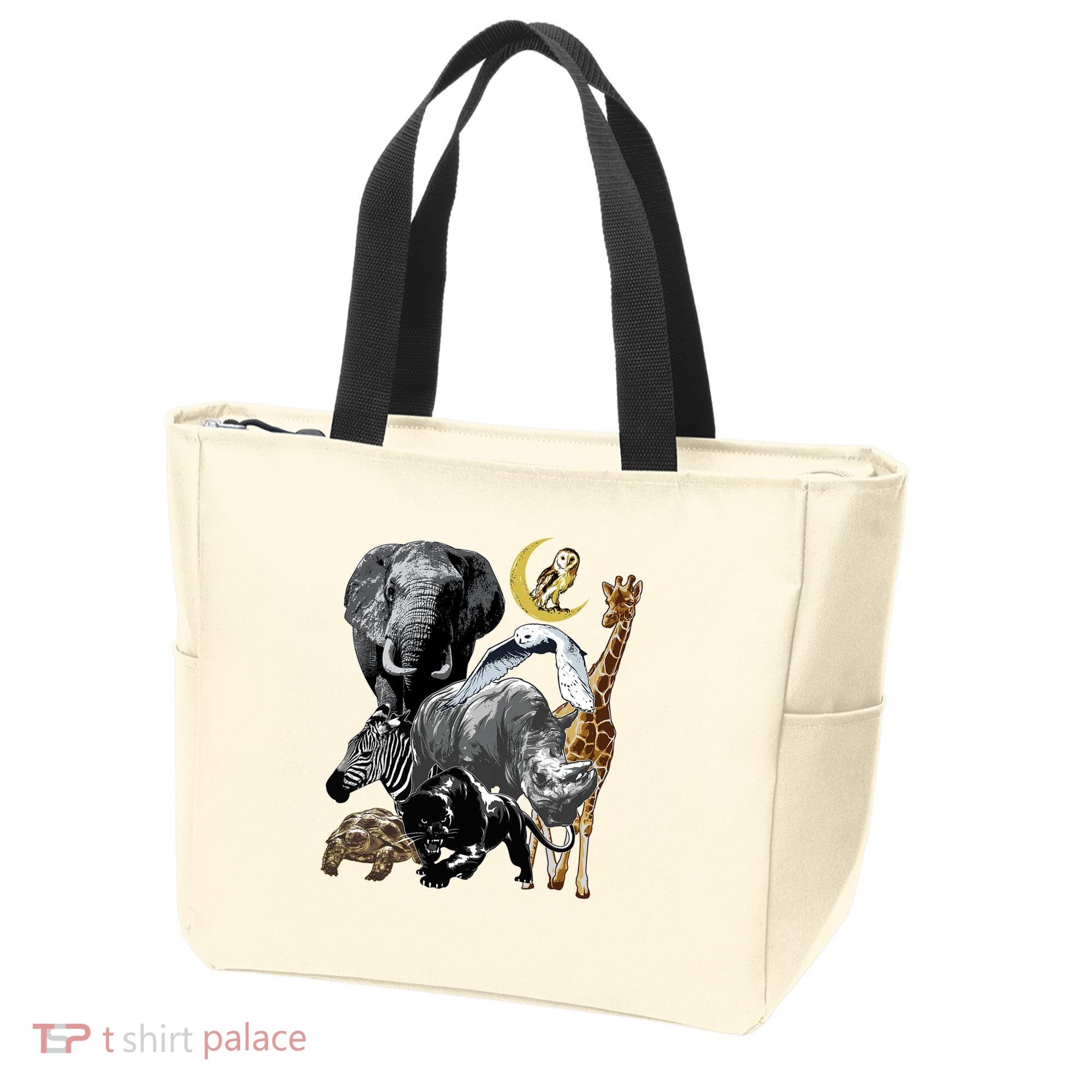 Zookeeper Jungle Animals Theme Safari Zoo Birthday Themed Tote Bag