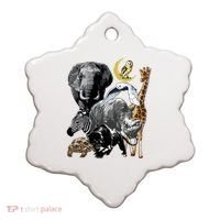 Zookeeper Jungle Animals Theme Safari Zoo Birthday Themed Ceramic Ornament thumb 0