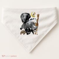 Zookeeper Jungle Animals Theme Safari Zoo Birthday Themed USA-Made Doggie Bandana thumb 0