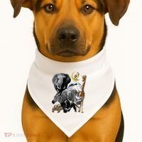 Zookeeper Jungle Animals Theme Safari Zoo Birthday Themed USA-Made Doggie Bandana thumb 1