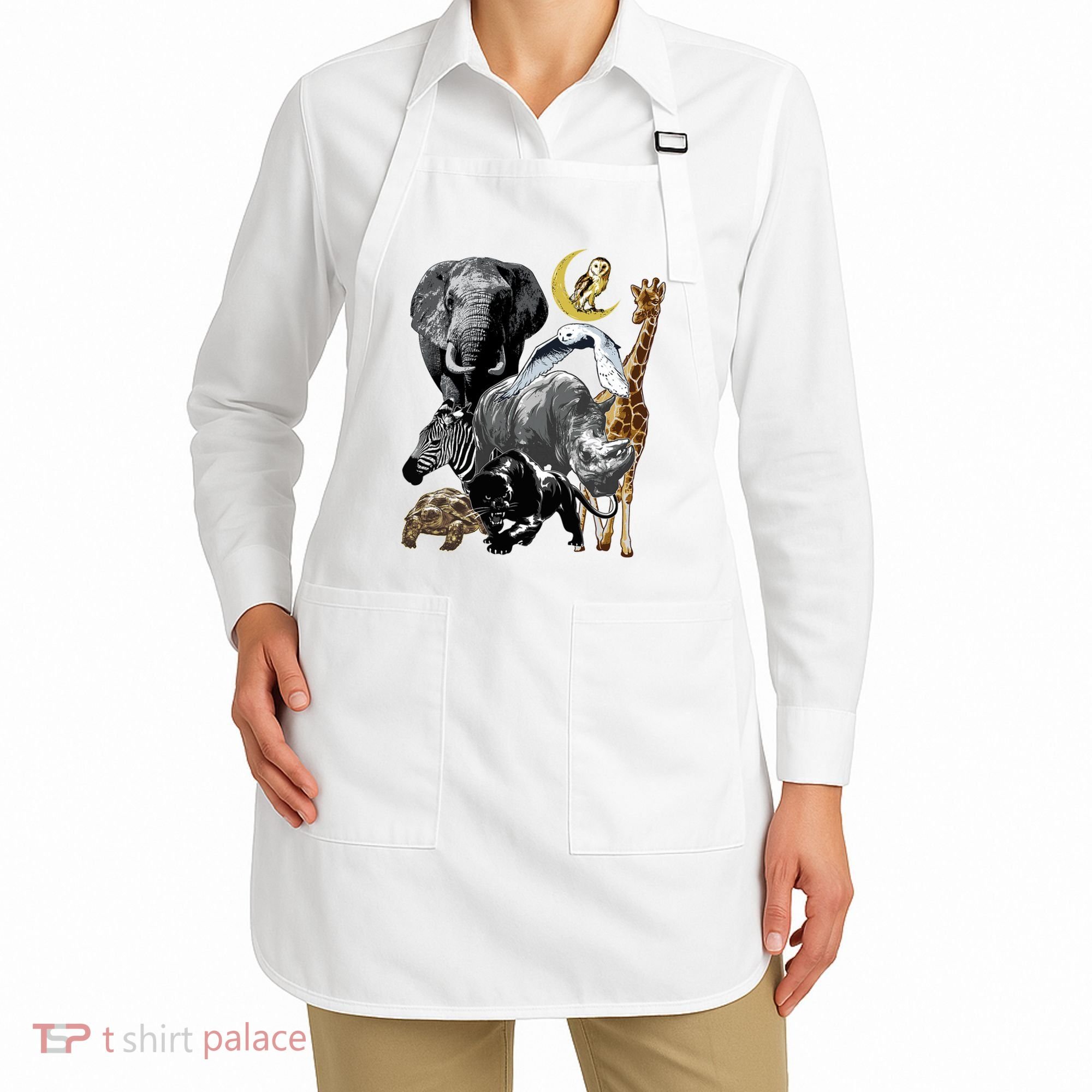 Zookeeper Jungle Animals Theme Safari Zoo Birthday Themed Apron