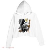 Zookeeper Jungle Animals Theme Safari Zoo Birthday Themed Crop Fleece Hoodie thumb 0