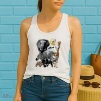 Zookeeper Jungle Animals Theme Safari Zoo Birthday Themed Women's Tank Top thumb 2