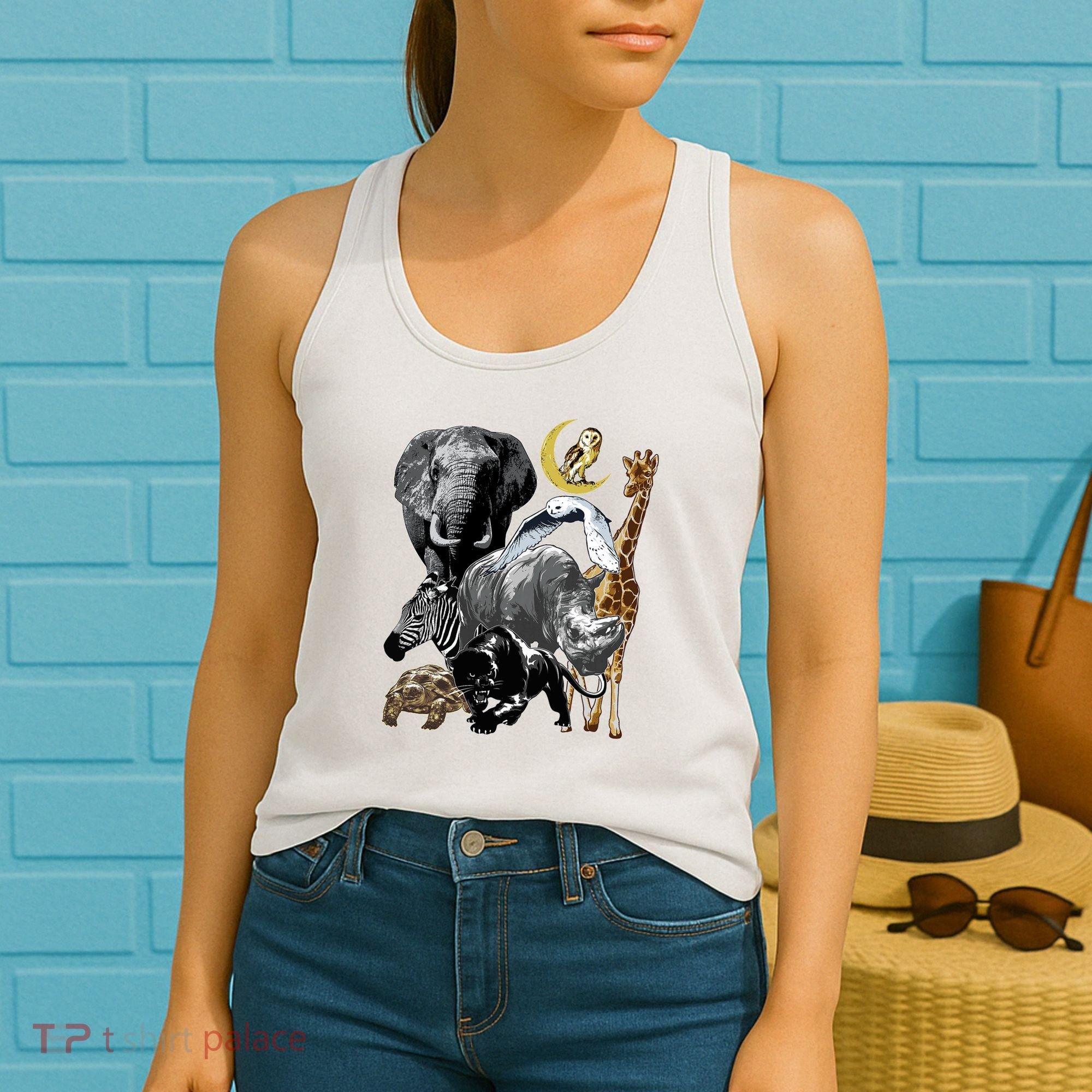 Zookeeper Jungle Animals Theme Safari Zoo Birthday Themed Women's Tank Top