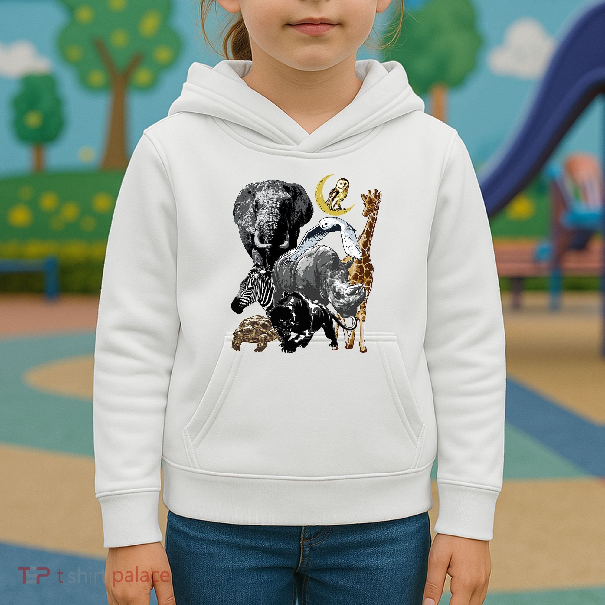 Zookeeper Jungle Animals Theme Safari Zoo Birthday Themed Kids Hoodie
