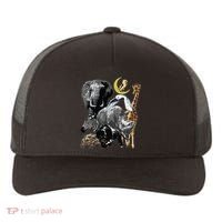 Zookeeper Jungle Animals Theme Safari Zoo Birthday Themed Yupoong Adult 5-Panel Trucker Hat thumb 0