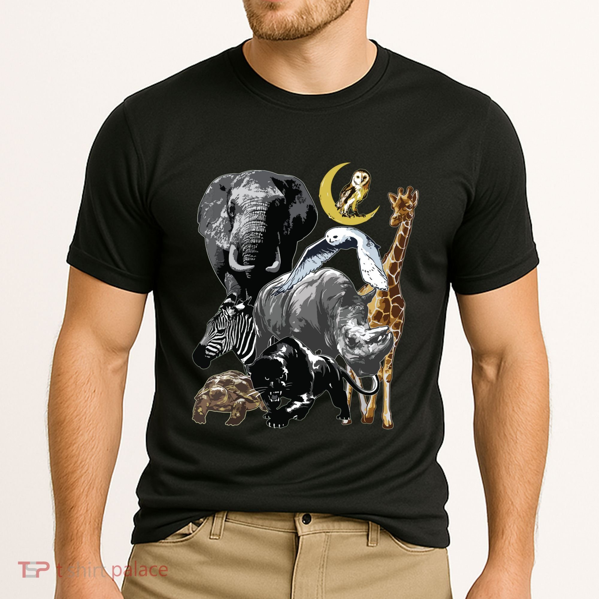 Zookeeper Jungle Animals Theme Safari Zoo Birthday Themed Cooling Performance Crew T-Shirt