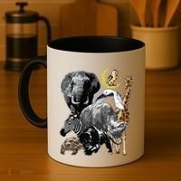 Zookeeper Jungle Animals Theme Safari Zoo Birthday Themed Coffee Mug thumb 4