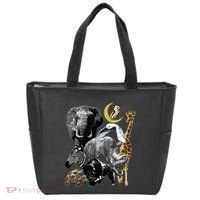 Zookeeper Jungle Animals Theme Safari Zoo Birthday Themed Tote Bag thumb 0