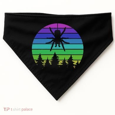 Zoo Keeper Animal Arachnid Cobweb Tarantula Retro Spider USA-Made Doggie Bandana