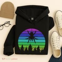 Zoo Keeper Animal Arachnid Cobweb Tarantula Retro Spider Hoodie thumb 4