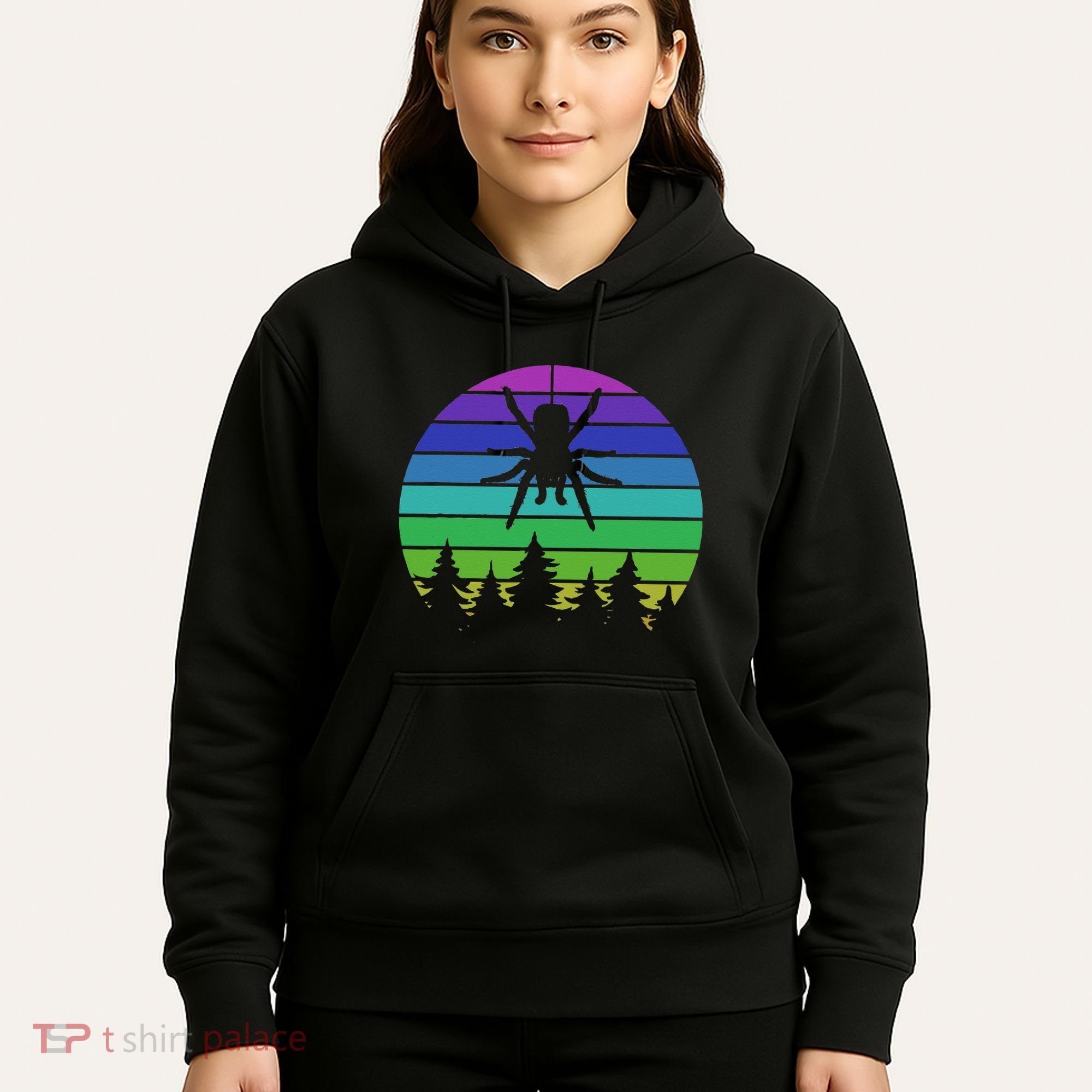 Zoo Keeper Animal Arachnid Cobweb Tarantula Retro Spider Hoodie
