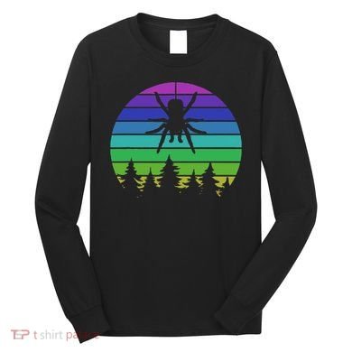 Zoo Keeper Animal Arachnid Cobweb Tarantula Retro Spider Long Sleeve Shirt