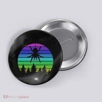 Zoo Keeper Animal Arachnid Cobweb Tarantula Retro Spider Button thumb 0