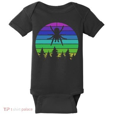 Zoo Keeper Animal Arachnid Cobweb Tarantula Retro Spider Baby Bodysuit