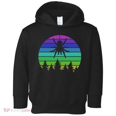 Zoo Keeper Animal Arachnid Cobweb Tarantula Retro Spider Toddler Hoodie