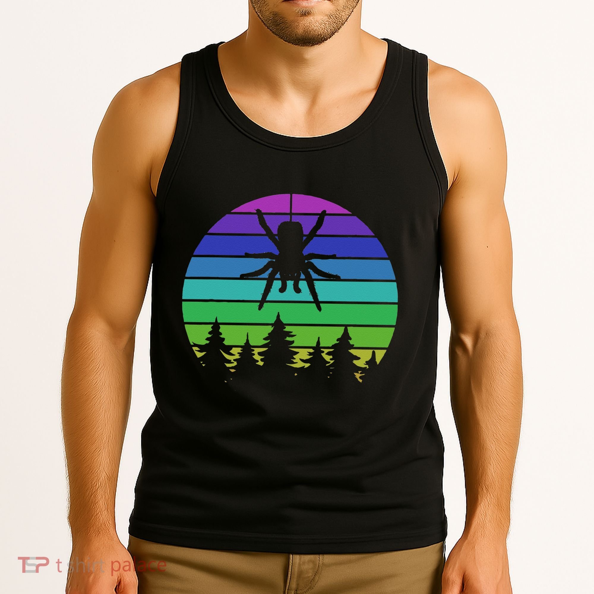 Zoo Keeper Animal Arachnid Cobweb Tarantula Retro Spider Tank Top