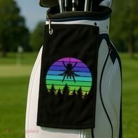 Zoo Keeper Animal Arachnid Cobweb Tarantula Retro Spider Golf Towel thumb 2