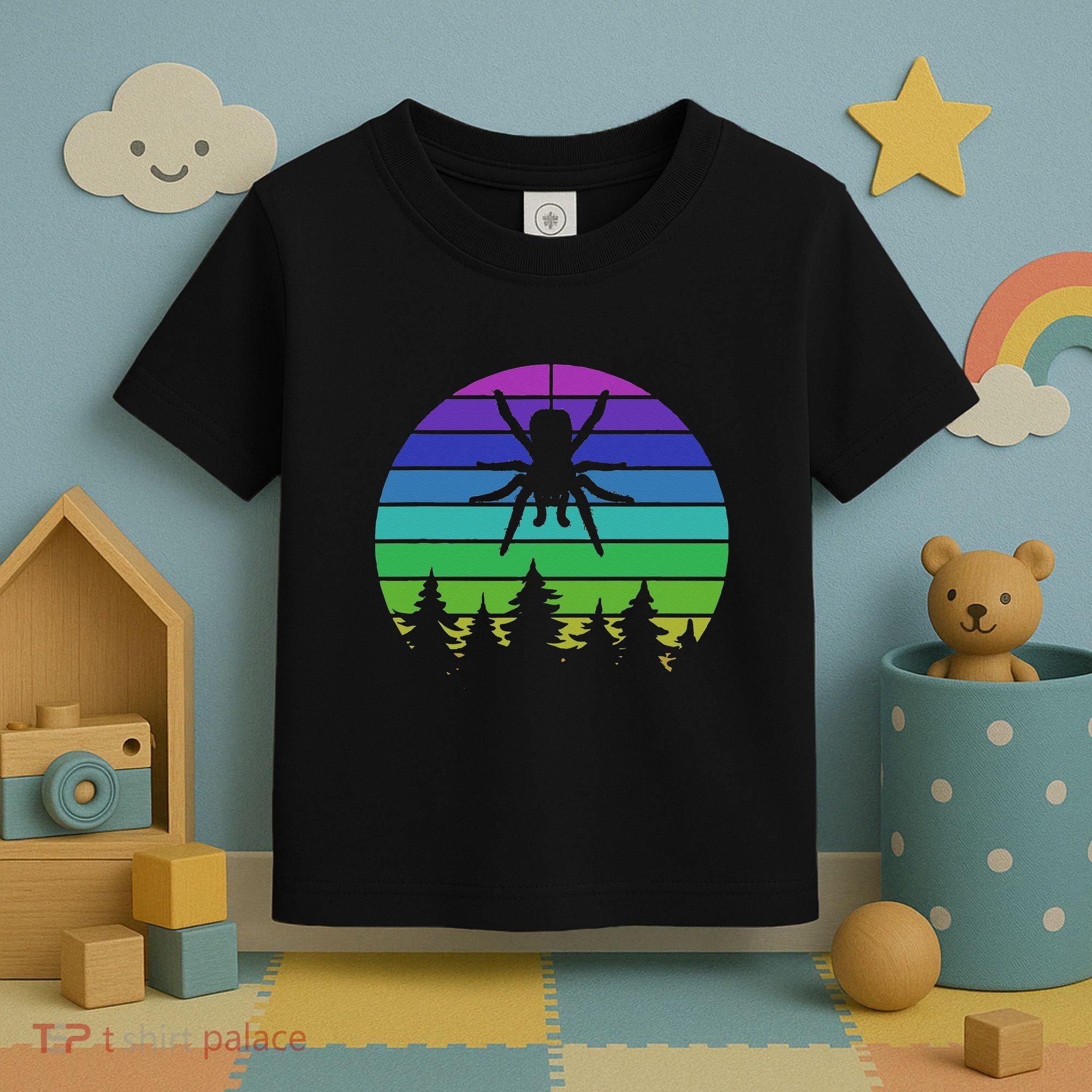 Zoo Keeper Animal Arachnid Cobweb Tarantula Retro Spider Toddler T-Shirt
