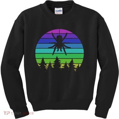 Zoo Keeper Animal Arachnid Cobweb Tarantula Retro Spider Kids Sweatshirt