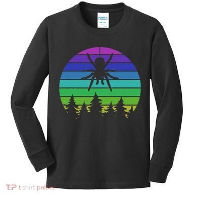 Zoo Keeper Animal Arachnid Cobweb Tarantula Retro Spider Kids Long Sleeve Shirt
