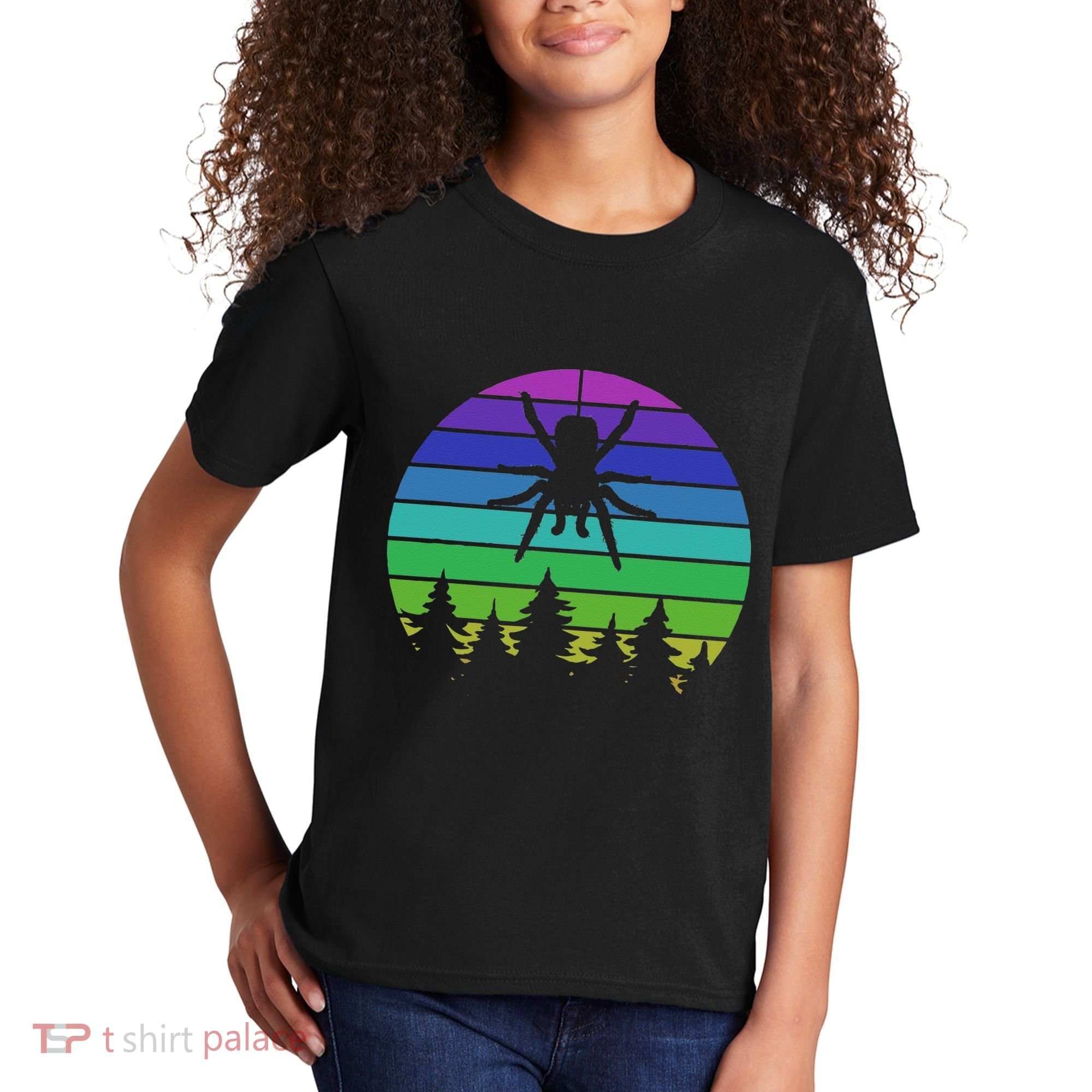 Zoo Keeper Animal Arachnid Cobweb Tarantula Retro Spider Kids T-Shirt