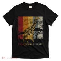 Zoo Keeper Africa Vintage Retro Gift Giraffe T-Shirt thumb 0