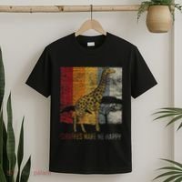 Zoo Keeper Africa Vintage Retro Gift Giraffe T-Shirt thumb 2