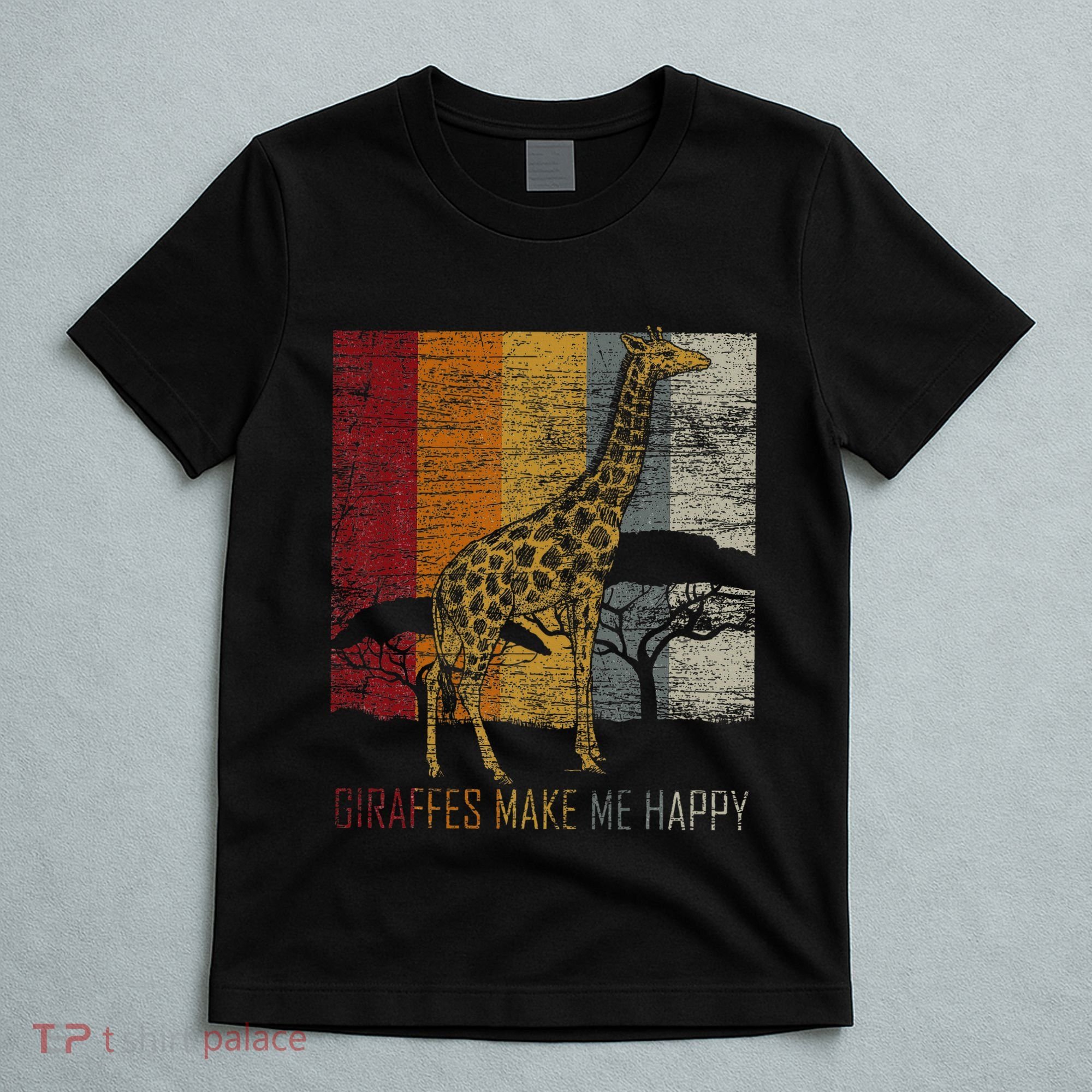 Zoo Keeper Africa Vintage Retro Gift Giraffe T-Shirt