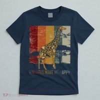 Zoo Keeper Africa Vintage Retro Gift Giraffe T-Shirt thumb 5
