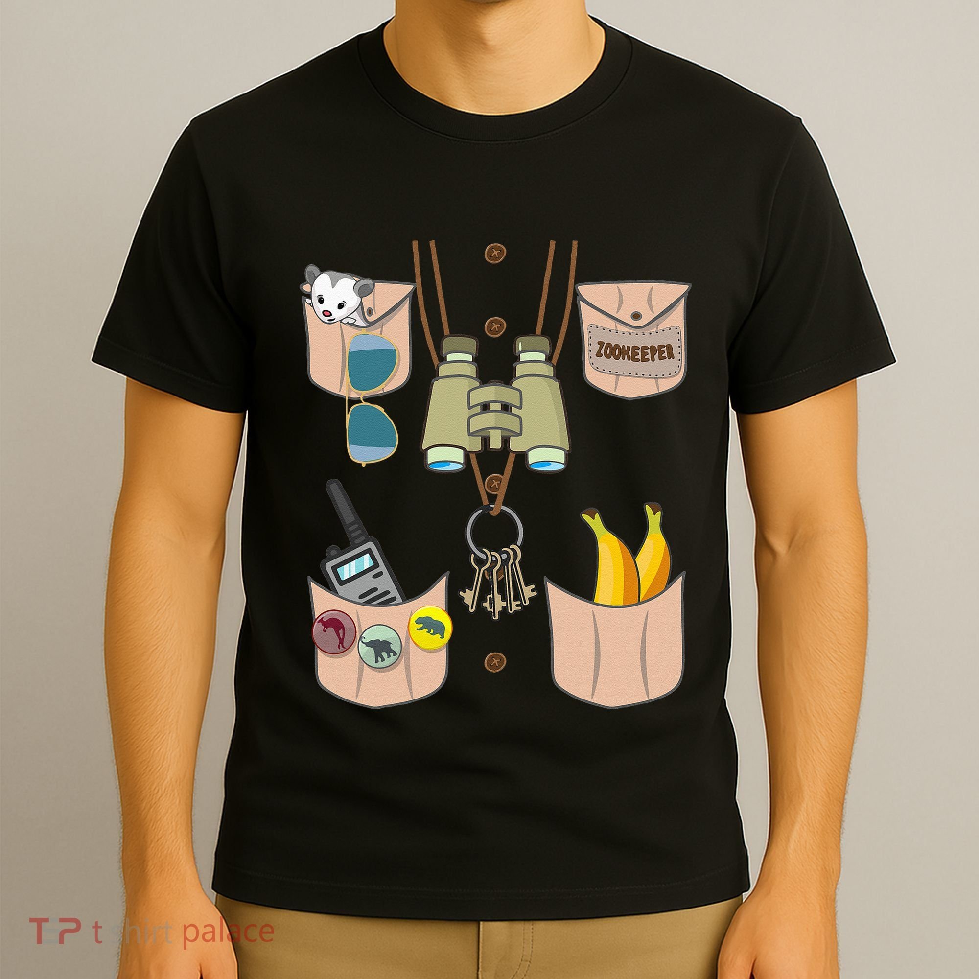 Zoo Keeper Costume Funny Halloween Zookeeper T-Shirt
